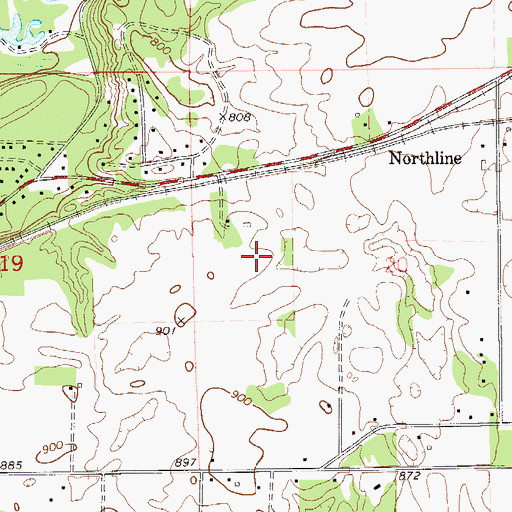 Topographic Map of Hudson Prairie Elementary School, WI