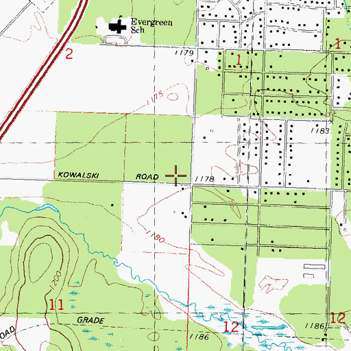 Topographic Map of Northland Lutheran High School, WI