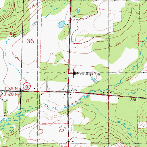 Topographic Map of Faith Christian Academy, WI