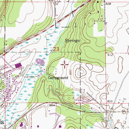 Topographic Map of Osceola Intermediate School, WI