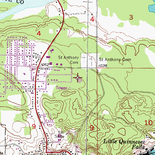 Topographic Map of Niagara Elementary School, WI