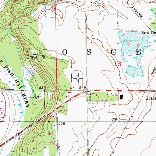 Topographic Map of Valley Christian School, WI