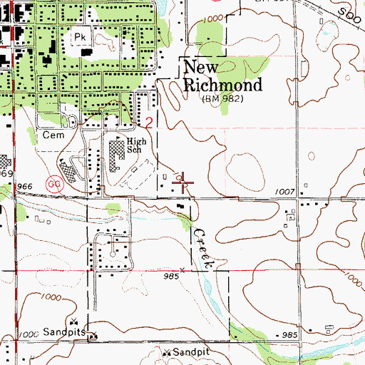 Topographic Map of NR4Kids Charter School, WI