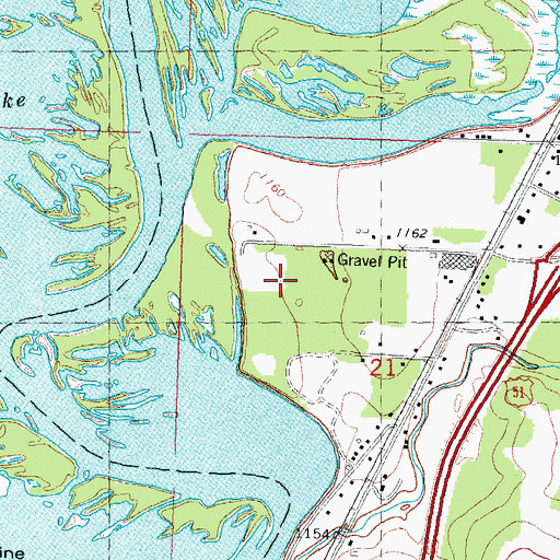 Topographic Map of Wisconsin Valley Lutheran High School, WI