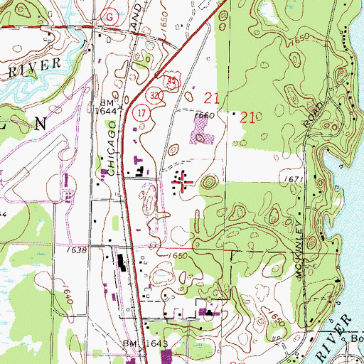 Topographic Map of Northland Pines Middle School, WI