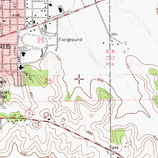 Topographic Map of Menomonie Middle School, WI