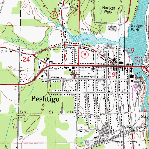 Topographic Map of Saint Thomas Aquinas Academy Elementary Campus, WI