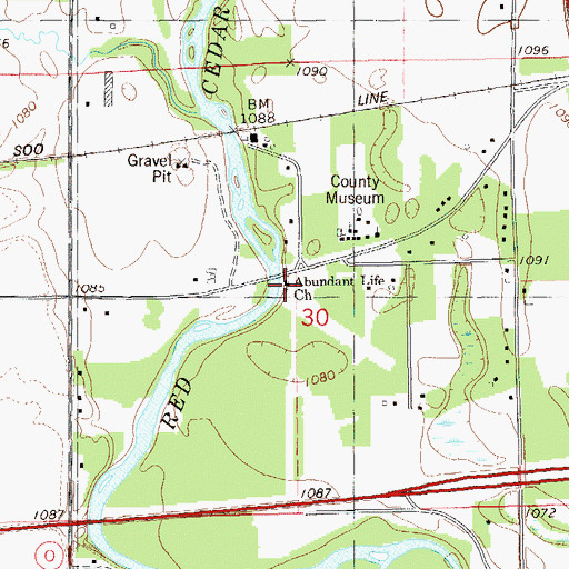 Topographic Map of Abundant Life Academy, WI