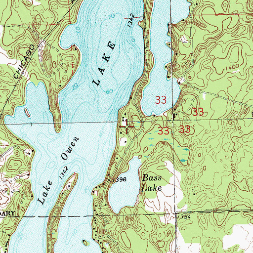 Topographic Map of Philadelphia Biblical University - Wisconsin Wilderness, WI