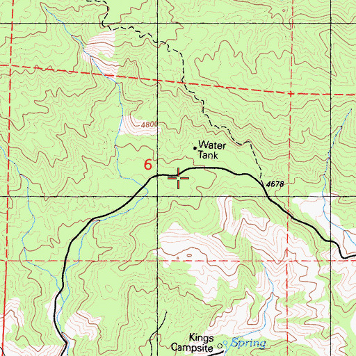 Topographic Map of Gold Hill Guard Station (historical), CA