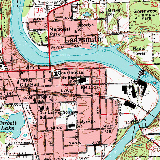 Topographic Map of Health Care Academy, WI