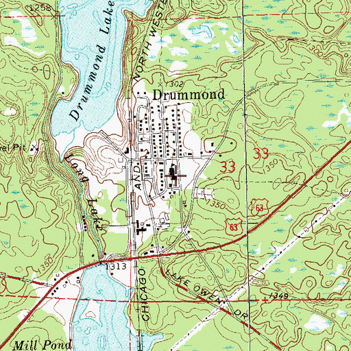 Topographic Map of Ascend Academy, WI