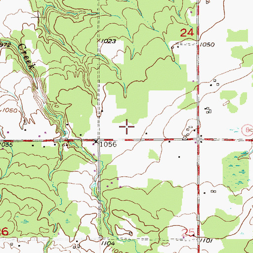 Topographic Map of Four Corners Elementary School, WI