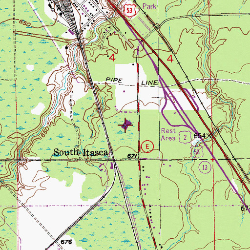 Topographic Map of Lake Superior Elementary School, WI