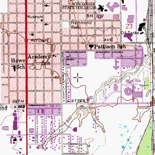 Topographic Map of Northern Lights Elementary School, WI