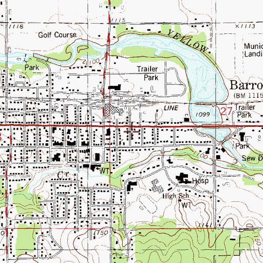 Topographic Map of Growing Lights Christian Academy, WI