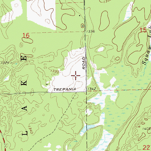 Topographic Map of Lac Courte Oreilles Ojibwa School, WI