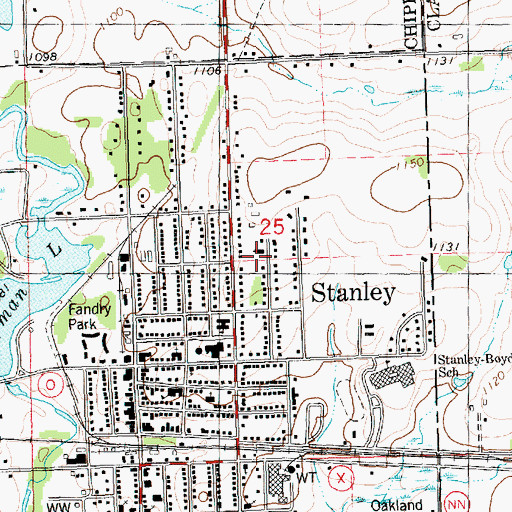 Topographic Map of Faith Christian Academy, WI