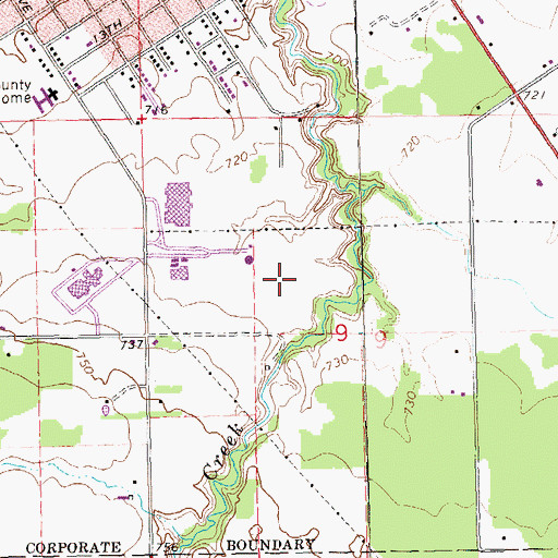Topographic Map of Lake Superior Primary School, WI