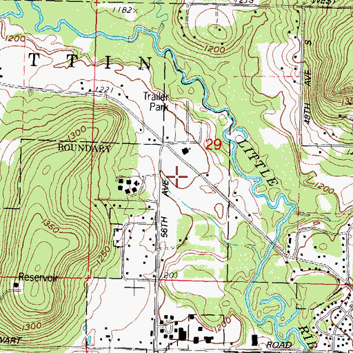 Topographic Map of Stettin Elementary School, WI