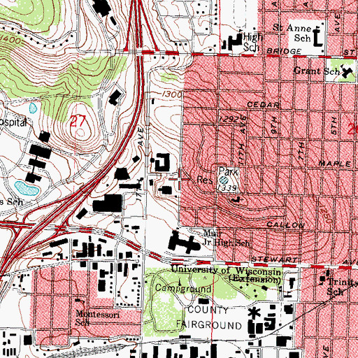 Topographic Map of Enrich Excel Achieve Learning Academy, WI