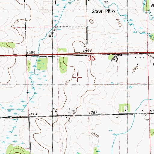 Topographic Map of Stanley Correctional Institution School, WI