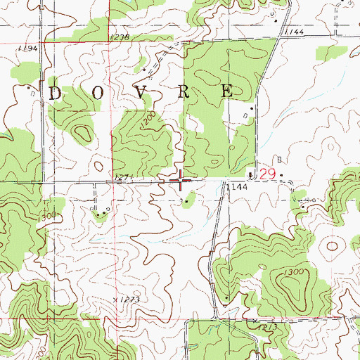 Topographic Map of Pleasant View Amish School, WI