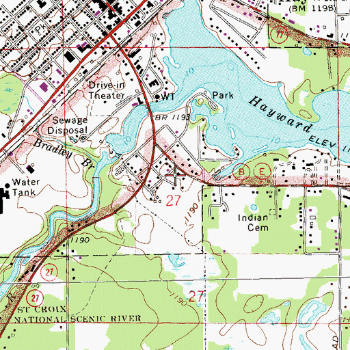 Topographic Map of Northern Lights Christian Academy, WI