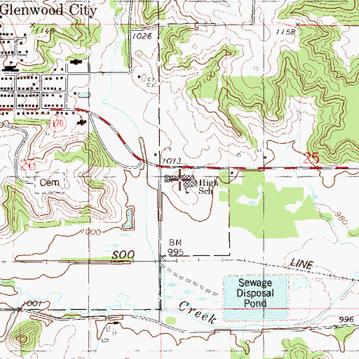 Topographic Map of Transitional Skills Center, WI