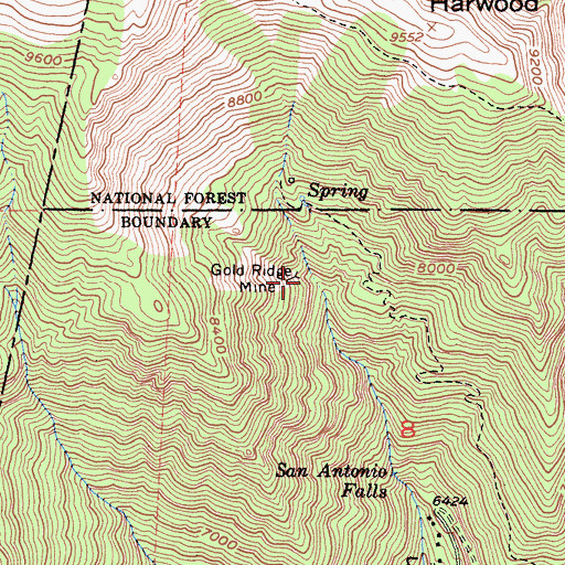 Topographic Map of Gold Ridge Mine, CA