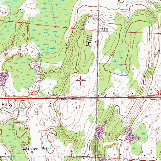 Topographic Map of Crandon Middle School, WI