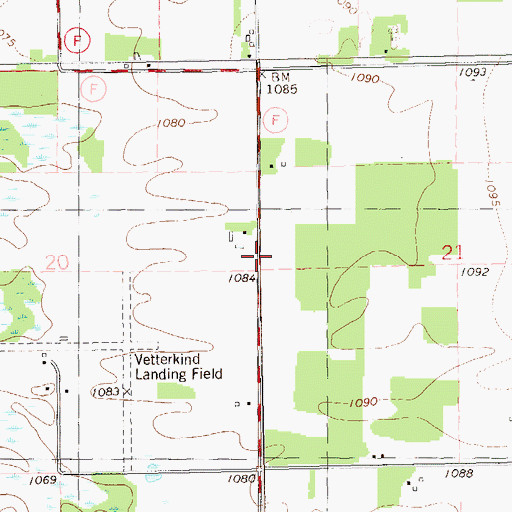 Topographic Map of Twin Lakes Amish School, WI