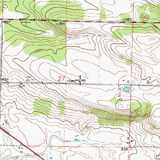 Topographic Map of Mielke School, WI