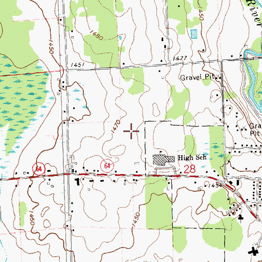 Topographic Map of Medford Area Elementary School, WI