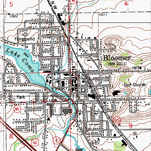 Topographic Map of Saint Paul Lutheran School, WI