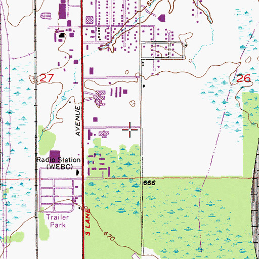 Topographic Map of Superior Middle School, WI