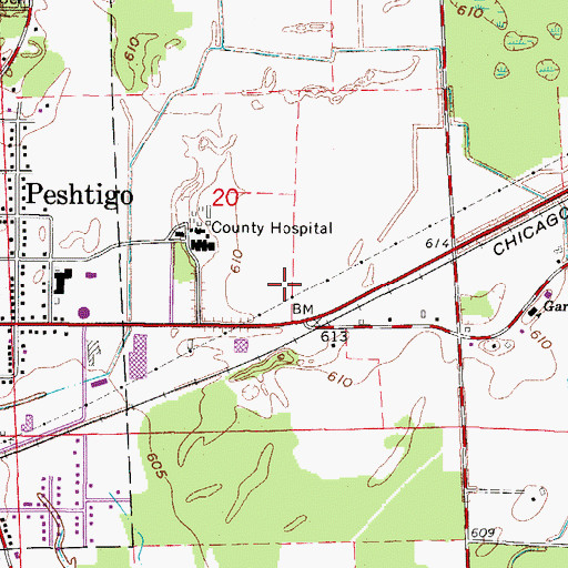 Topographic Map of The Wisconsin Academy, WI
