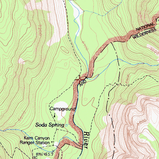 Topographic Map of Golden Trout Creek, CA