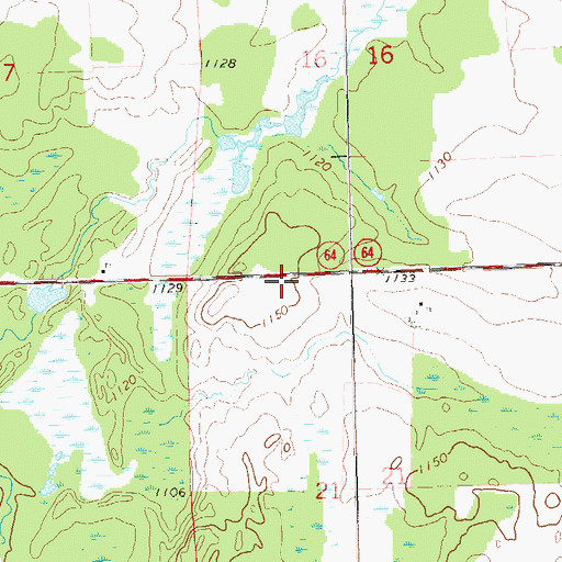 Topographic Map of Amish School, WI