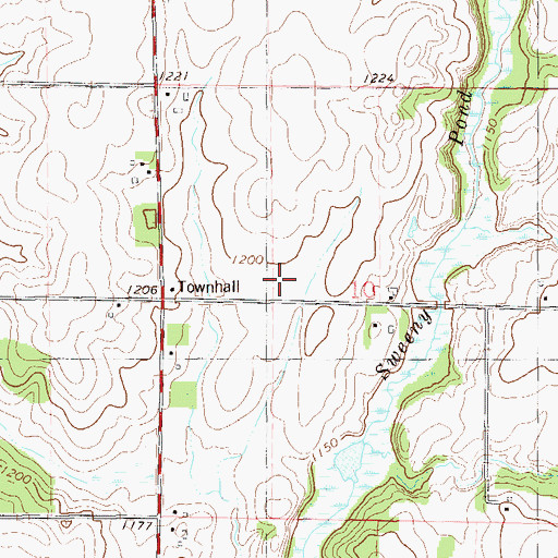 Topographic Map of Hillcrest Mennonite School, WI