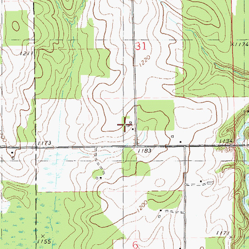 Topographic Map of Crist Miller School, WI