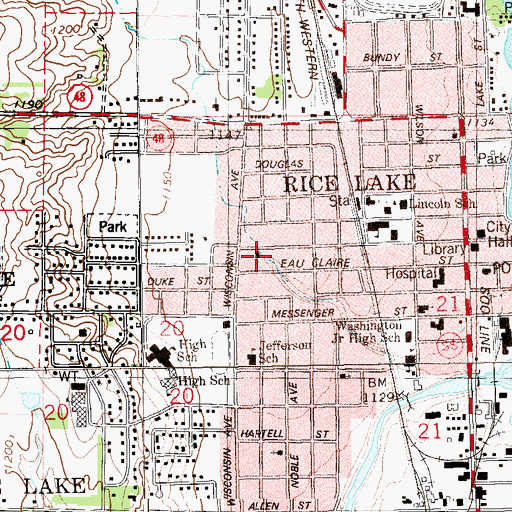 Topographic Map of Kiddie Korner Preschool, WI