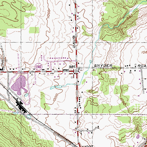 Topographic Map of West Falls Post Office, NY