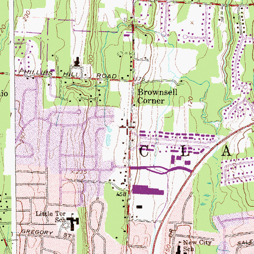 Topographic Map of New City Post Office, NY
