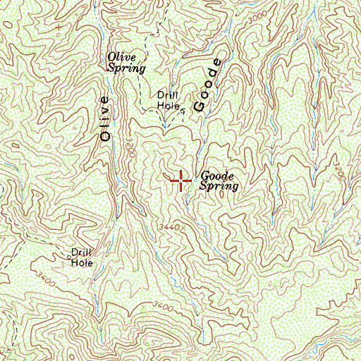 Topographic Map of Goode Spring, CA