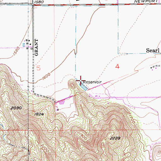 Topographic Map of Goodhart Canyon, CA