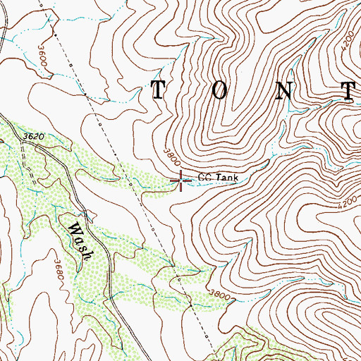 Topographic Map of CC Tank, AZ