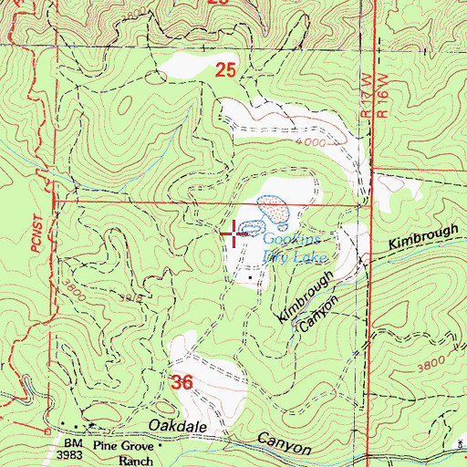 Topographic Map of Gookins Dry Lake, CA