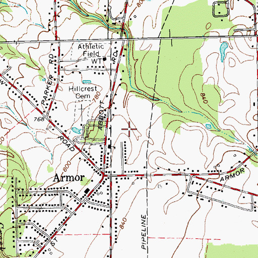 Topographic Map of Armor Elementary School, NY