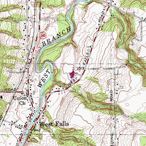 Topographic Map of Aurora Waldorf School, NY